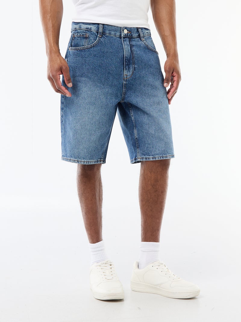 Bermuda in denim Blu - Kiabi