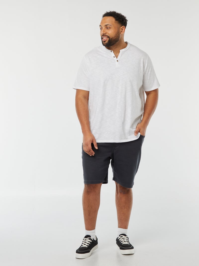 Bermuda in denim colorato Nero - Kiabi