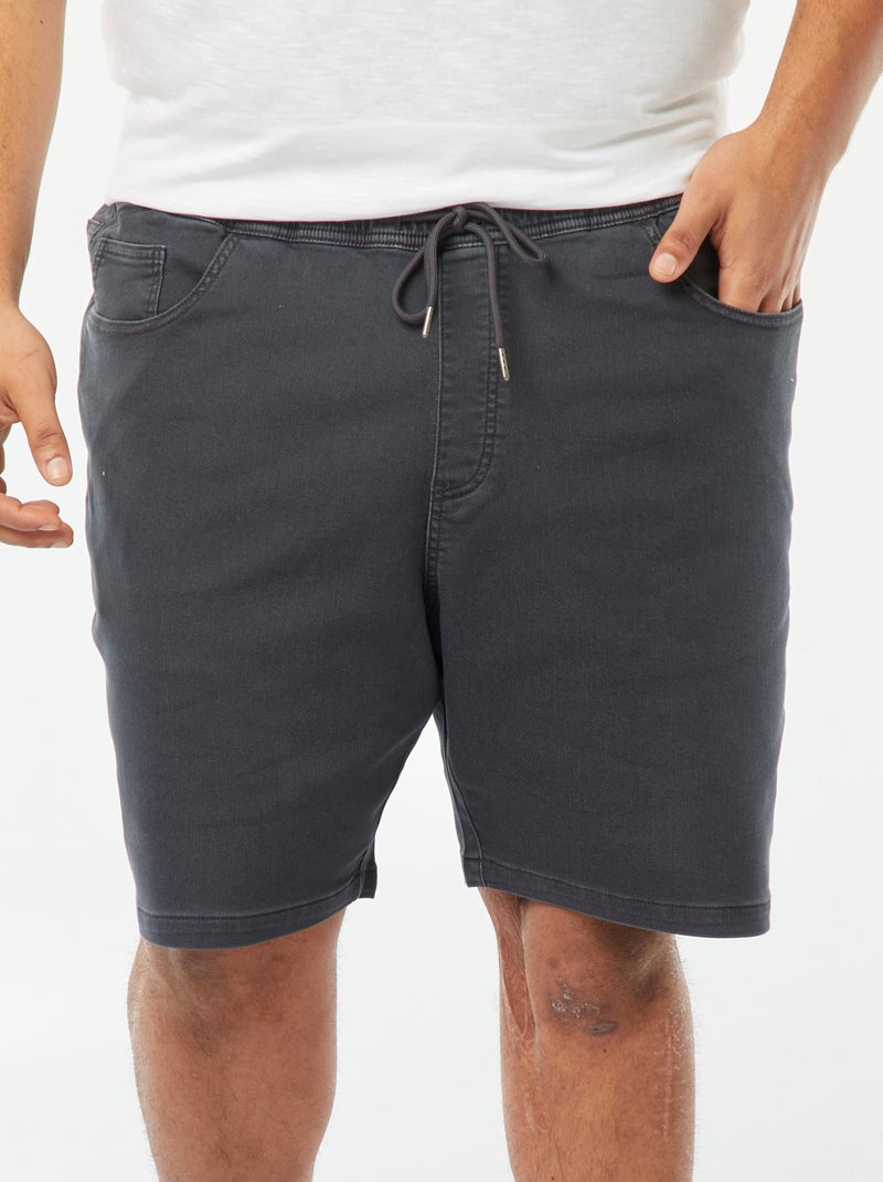 Bermuda in denim colorato Nero - Kiabi