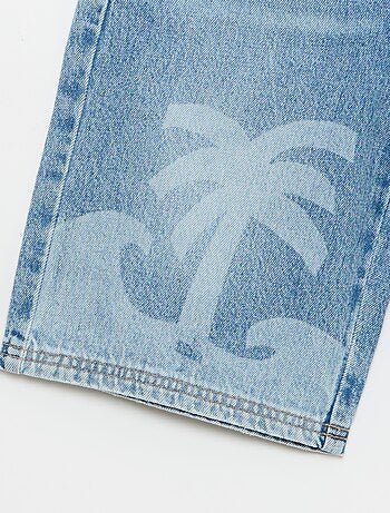 Bermuda in denim con coulisse