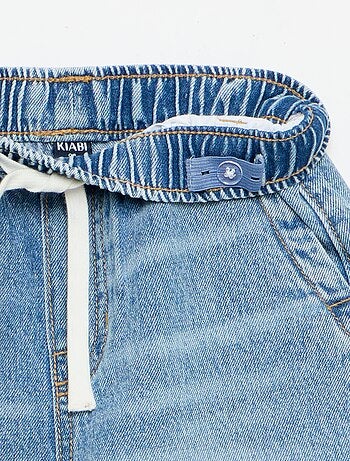 Bermuda in denim con coulisse