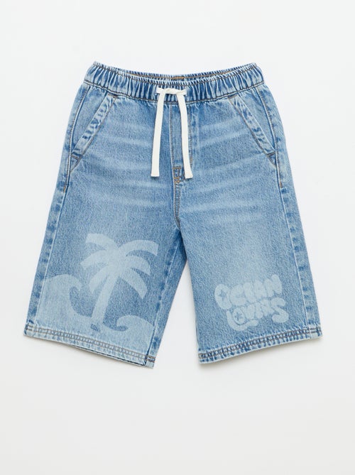 Bermuda in denim con coulisse - Kiabi