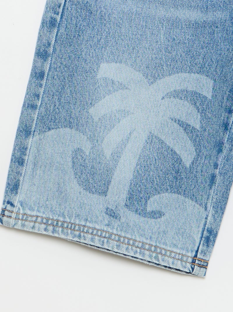 Bermuda in denim con coulisse Blu - Kiabi