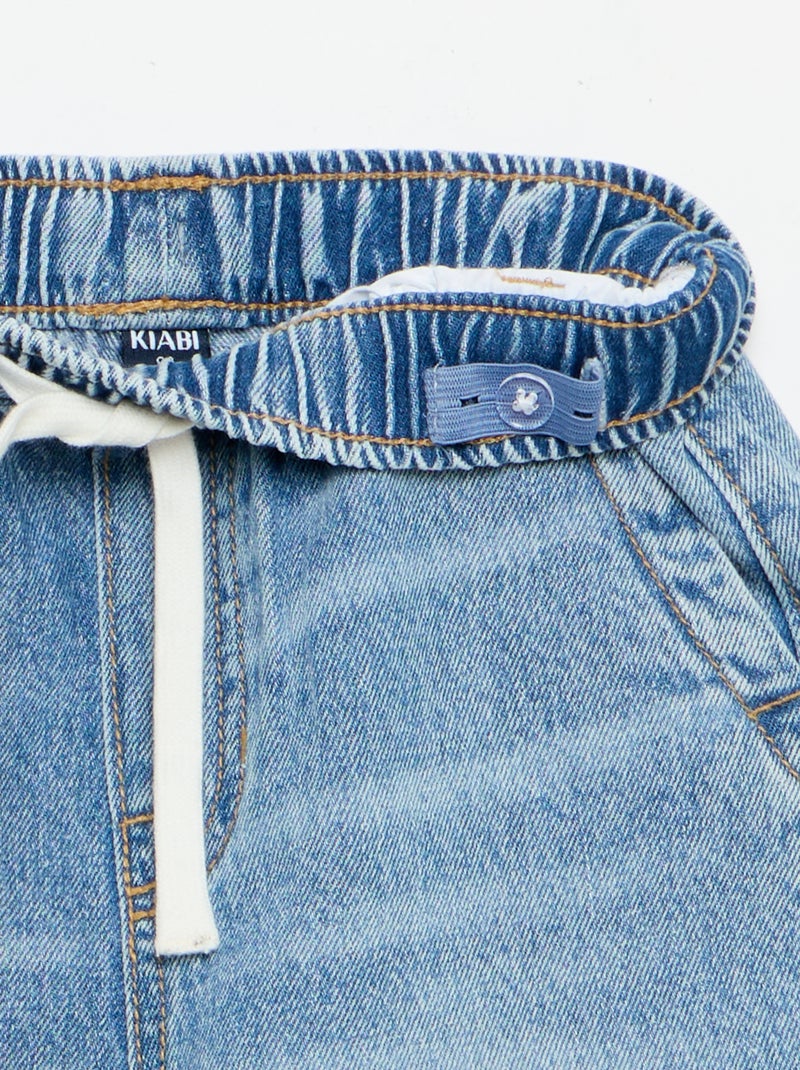 Bermuda in denim con coulisse Blu - Kiabi