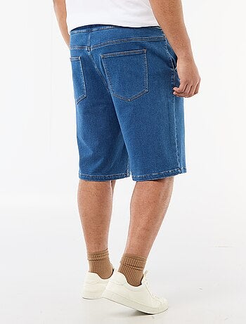 Bermuda in denim con coulisse