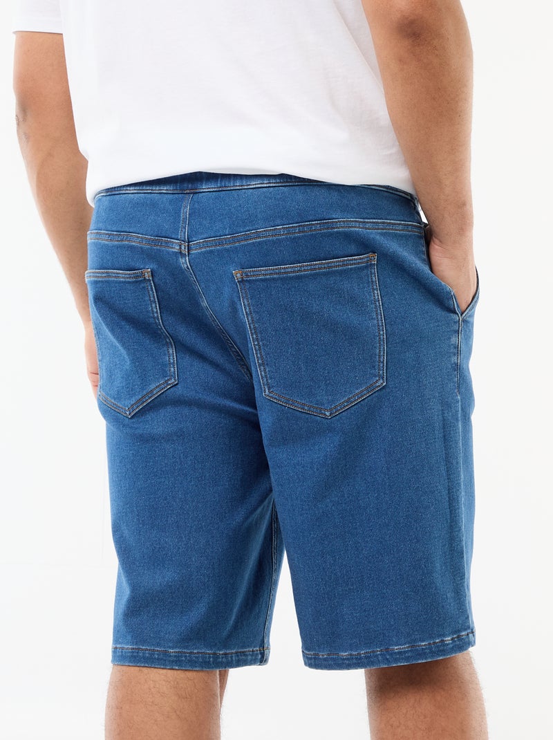 Bermuda in denim con coulisse Blu - Kiabi