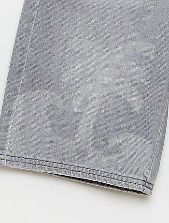 Bermuda in denim con coulisse