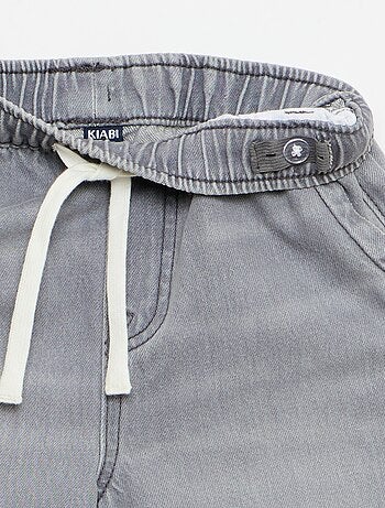 Bermuda in denim con coulisse