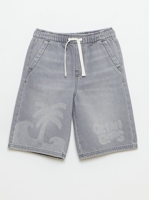Bermuda in denim con coulisse - Kiabi