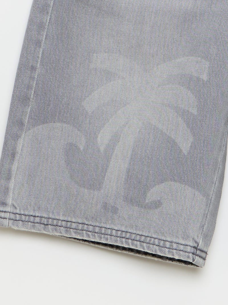 Bermuda in denim con coulisse Grigio - Kiabi