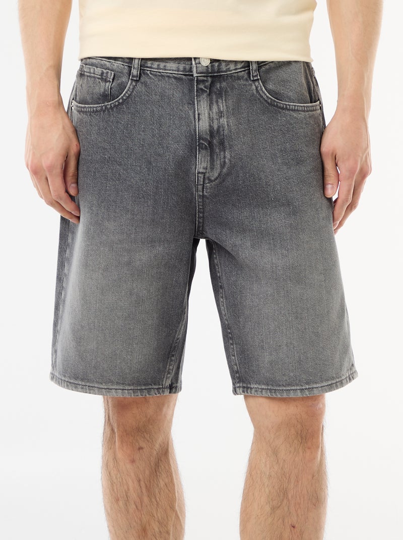 Bermuda in denim Grigio - Kiabi