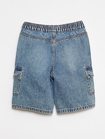 Bermuda in denim multitasche
