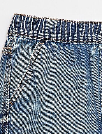 Bermuda in denim multitasche