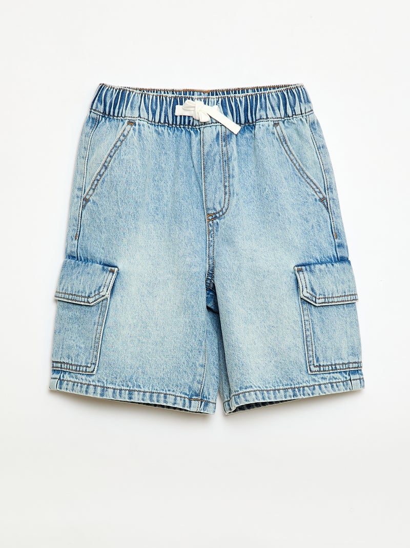 Bermuda in denim multitasche Blu - Kiabi