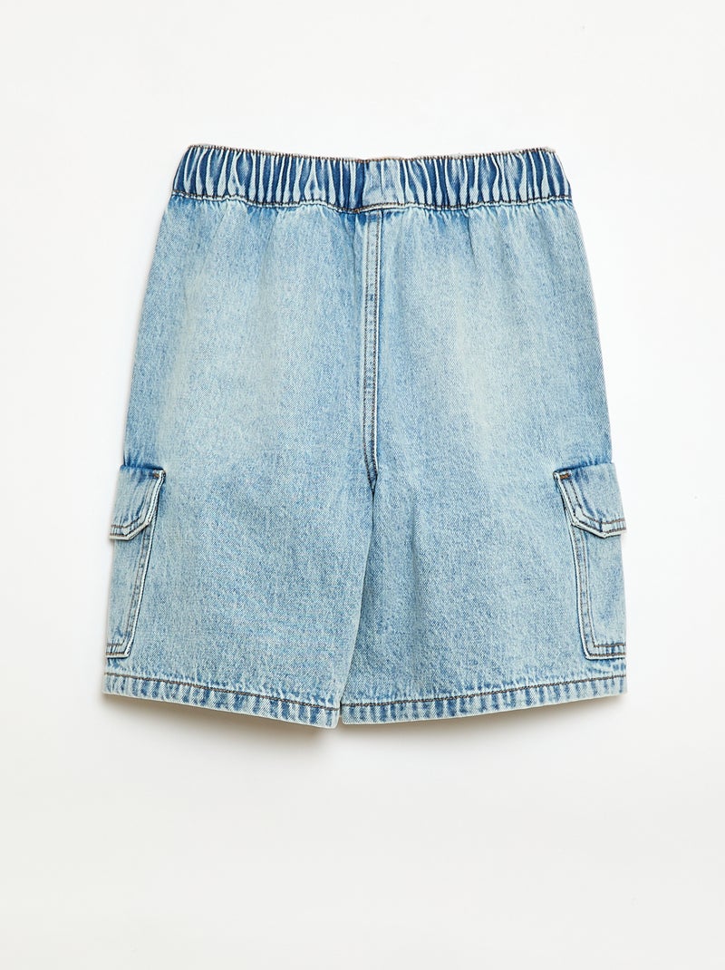 Bermuda in denim multitasche Blu - Kiabi