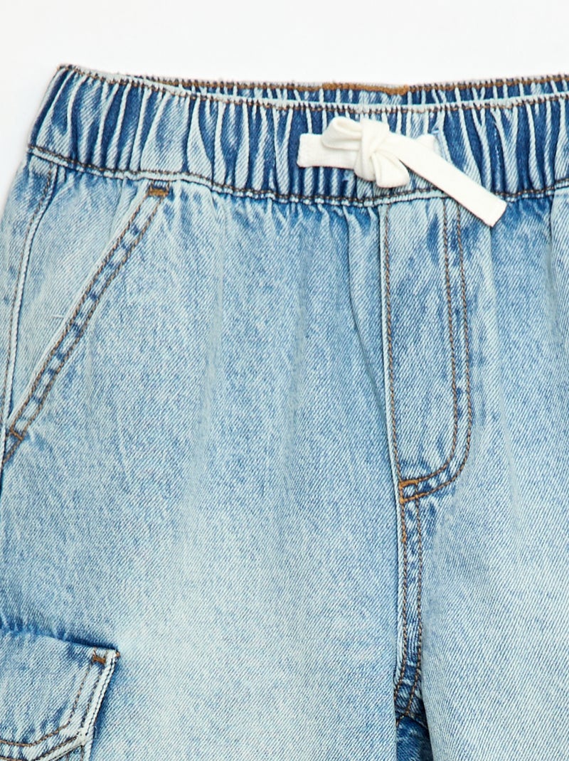Bermuda in denim multitasche Blu - Kiabi
