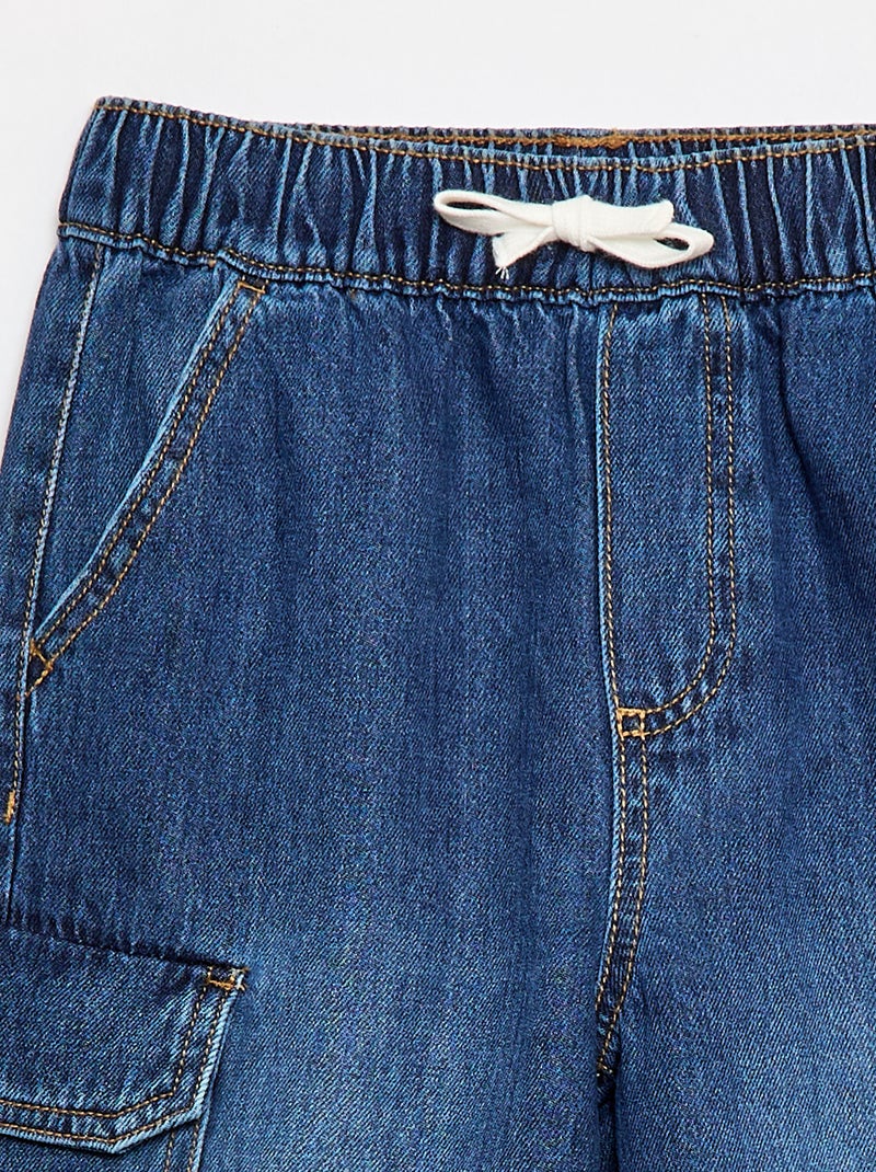 Bermuda in denim multitasche Blu - Kiabi