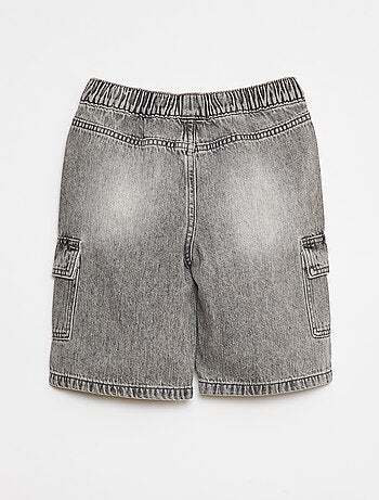 Bermuda in denim multitasche