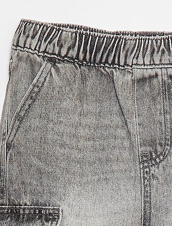 Bermuda in denim multitasche