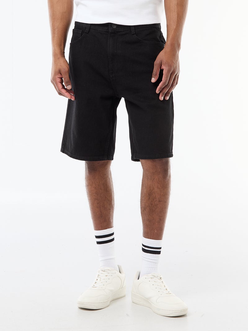 Bermuda in denim Nero - Kiabi