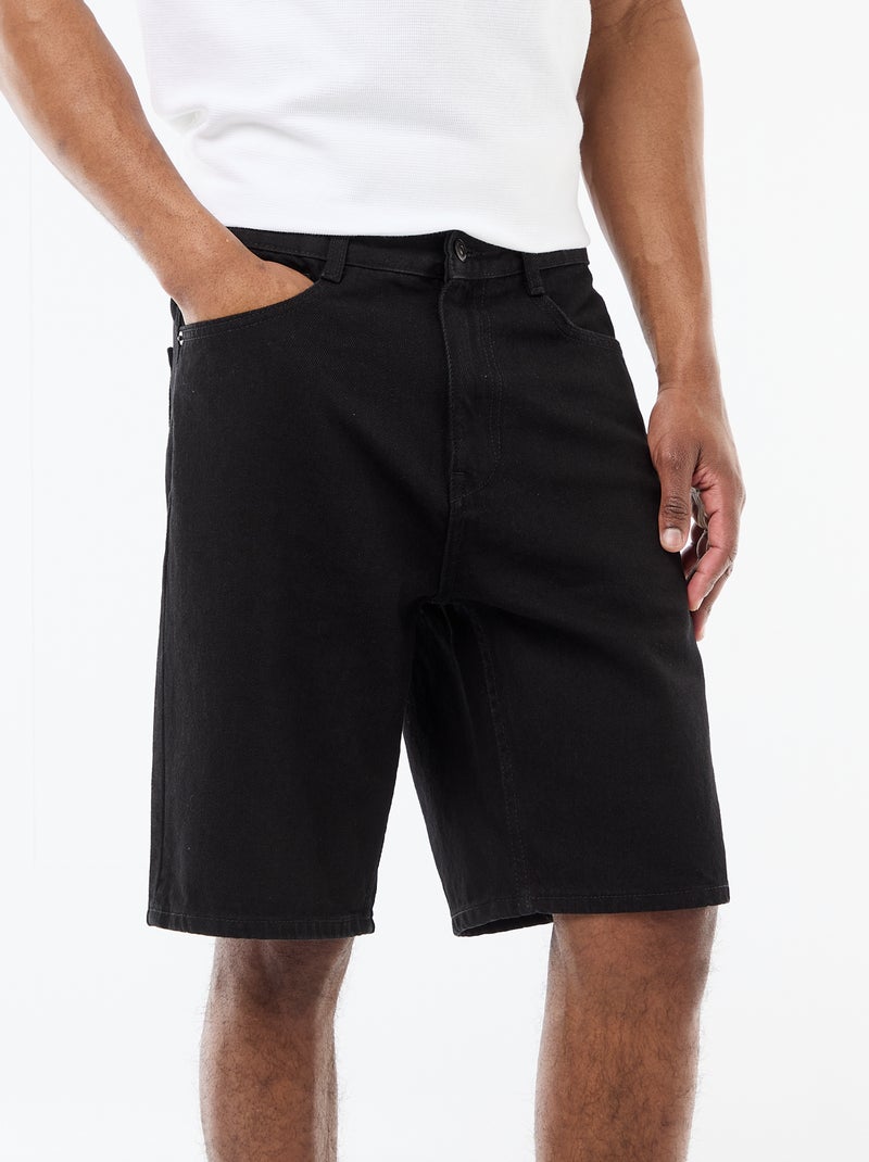 Bermuda in denim Nero - Kiabi