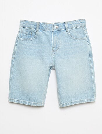 Bermuda in denim slim fit elasticizzato in cotone