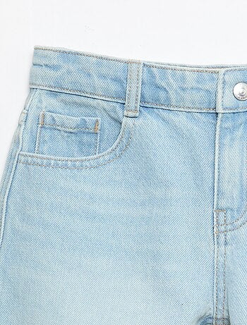 Bermuda in denim slim fit elasticizzato in cotone