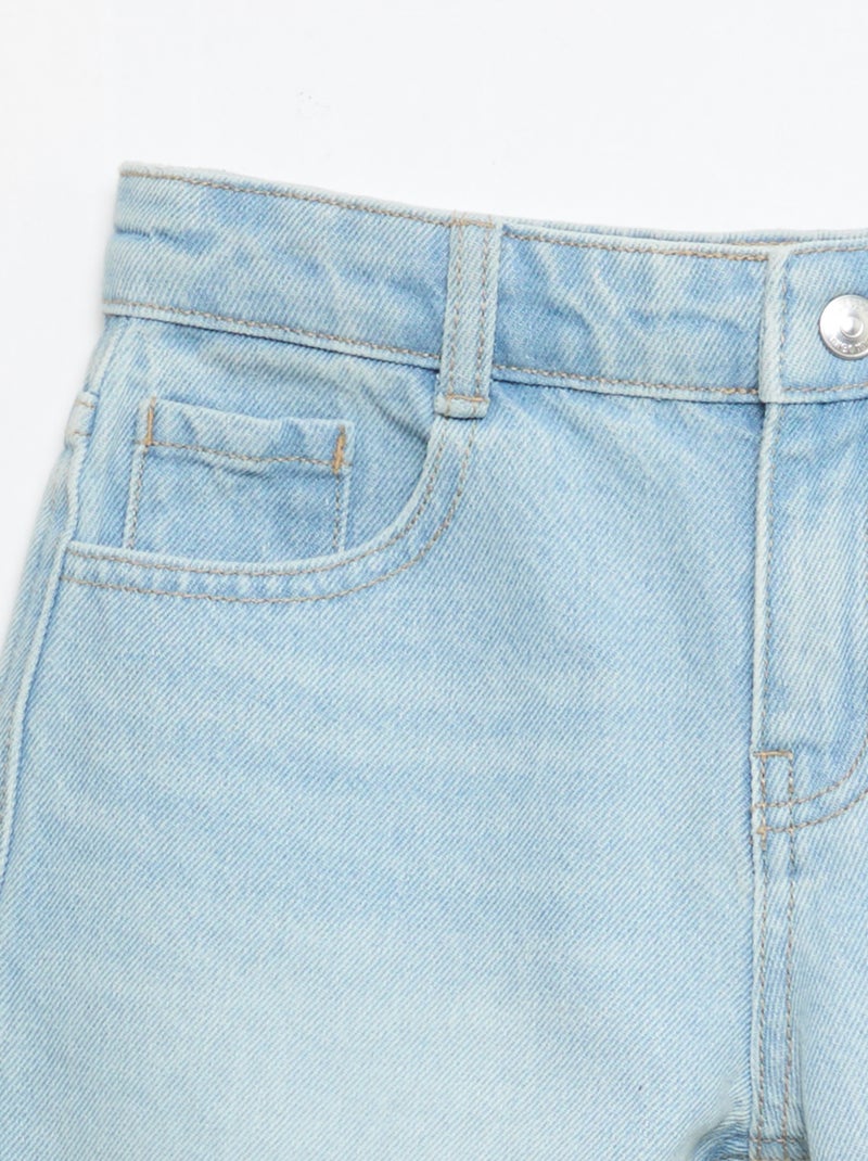 Bermuda in denim slim fit elasticizzato in cotone Azzurro - Kiabi