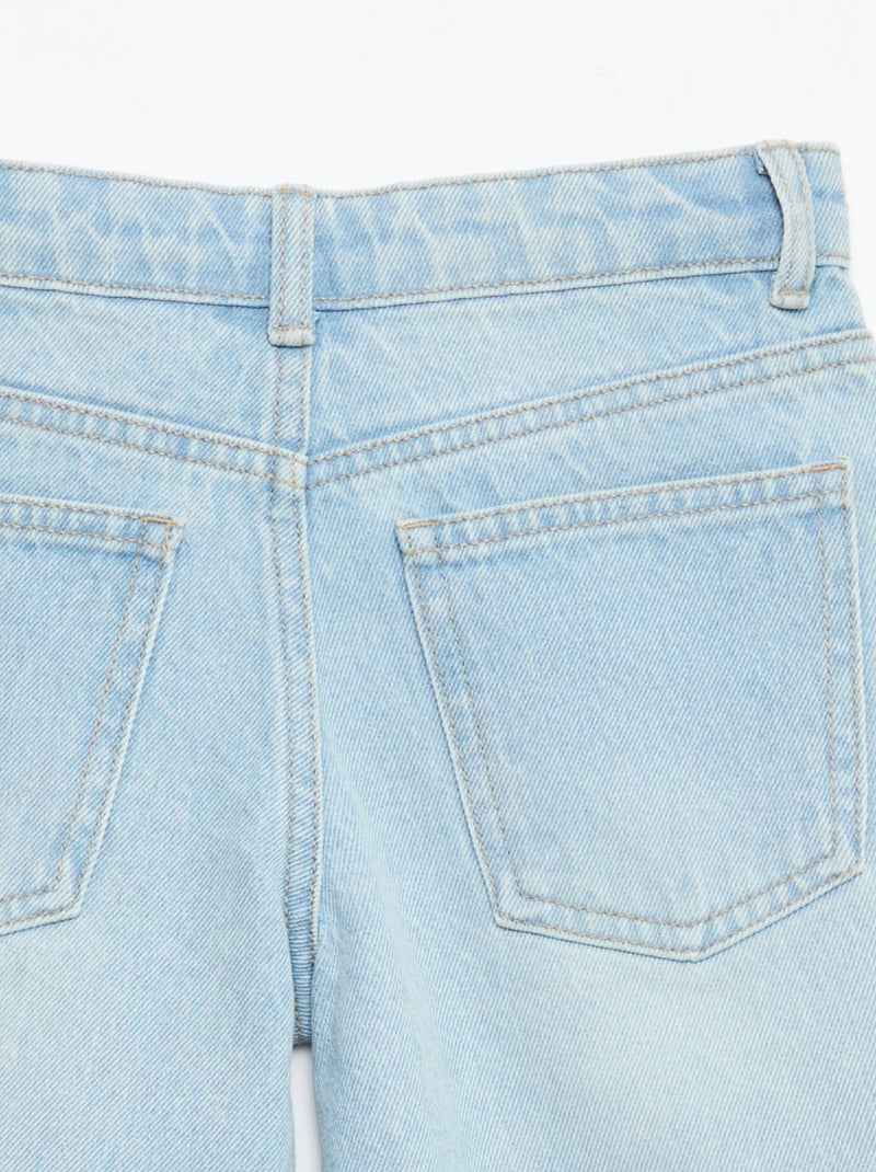 Bermuda in denim slim fit elasticizzato in cotone Azzurro - Kiabi