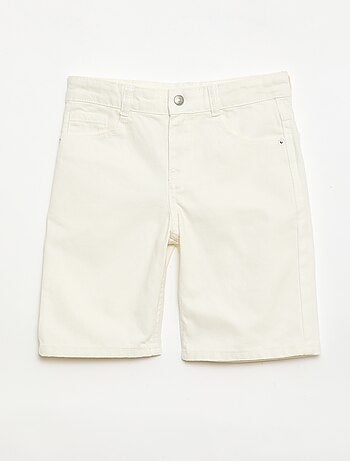 Bermuda in denim slim fit elasticizzato in cotone