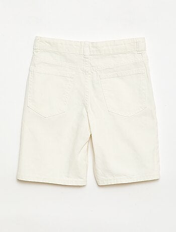 Bermuda in denim slim fit elasticizzato in cotone