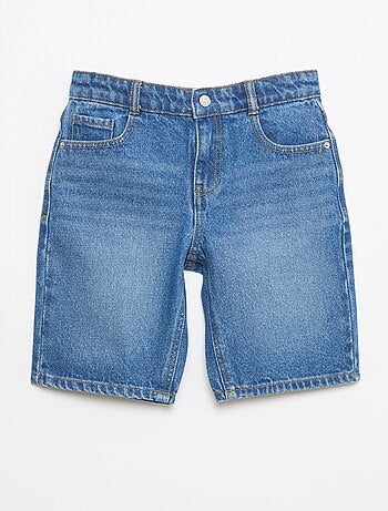 Bermuda in denim slim fit elasticizzato in cotone