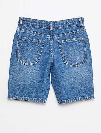 Bermuda in denim slim fit elasticizzato in cotone