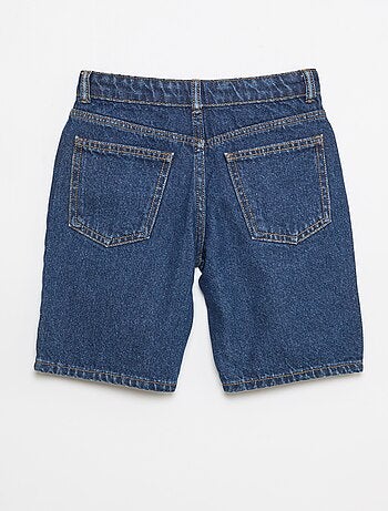 Bermuda in denim slim fit elasticizzato in cotone