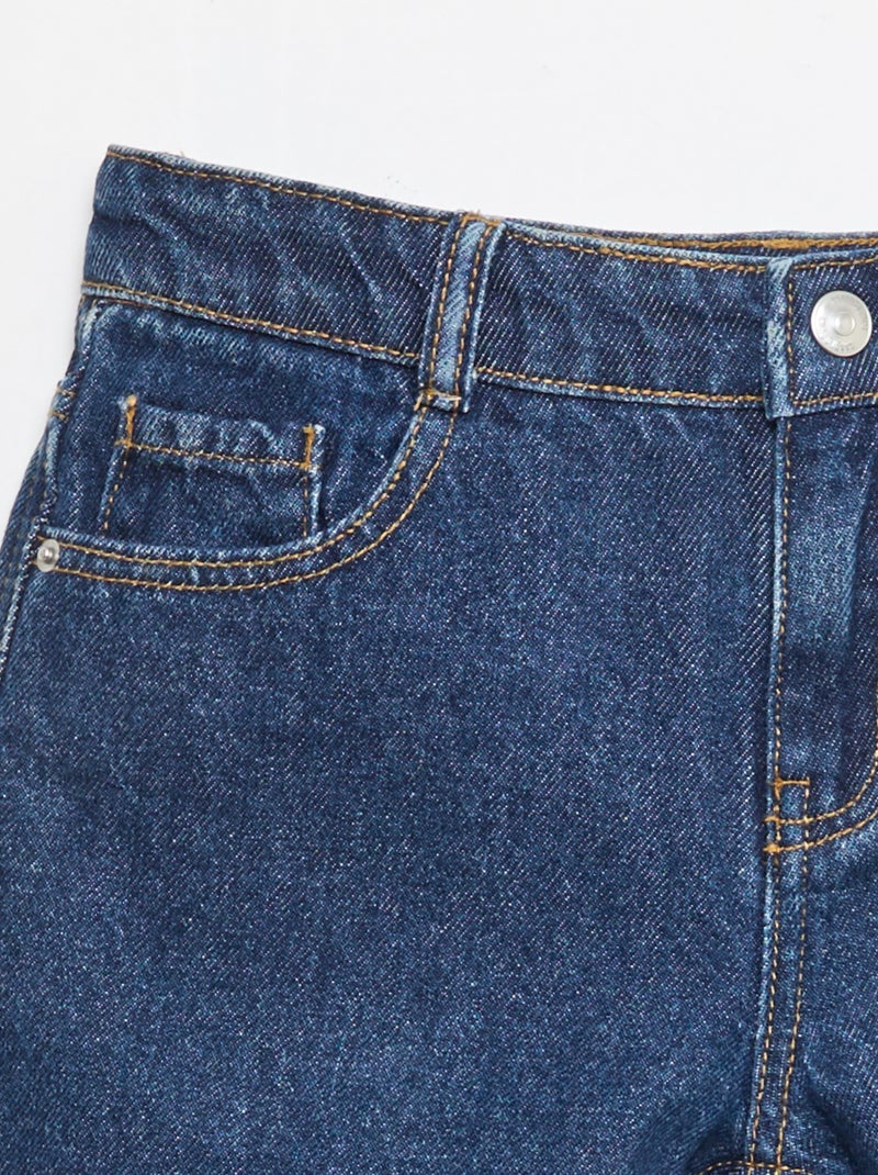 Bermuda in denim slim fit elasticizzato in cotone Blu scuro - Kiabi
