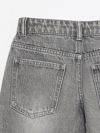 Bermuda in denim slim fit elasticizzato in cotone