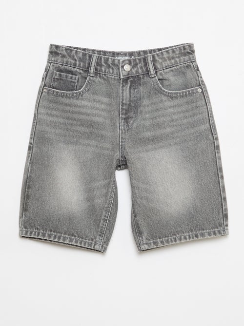 Bermuda in denim slim fit elasticizzato in cotone - Kiabi