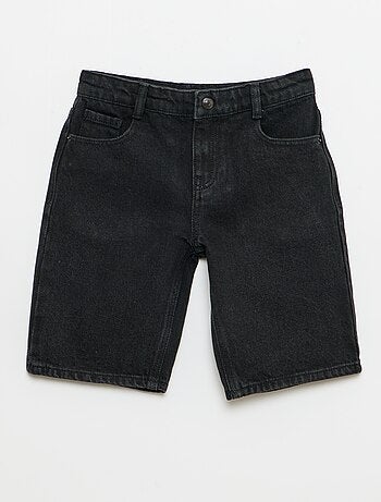 Bermuda in denim slim fit elasticizzato in cotone