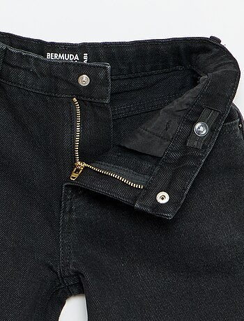 Bermuda in denim slim fit elasticizzato in cotone