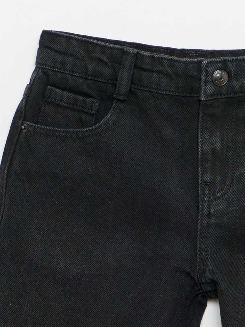 Bermuda in denim slim fit elasticizzato in cotone Nero - Kiabi