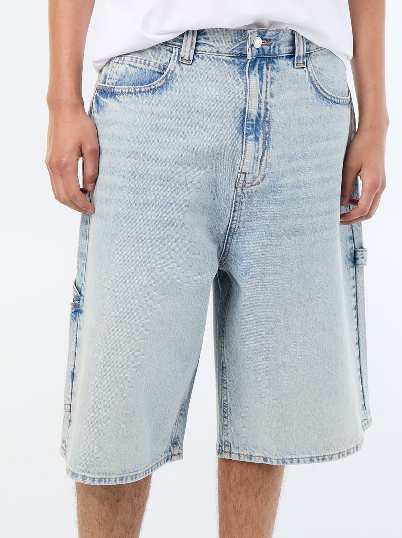 Bermuda in denim stile carpenter Blu - Kiabi