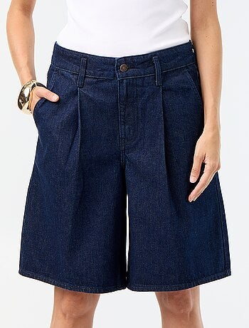 Bermuda in denim taglio al ginocchio