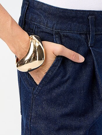 Bermuda in denim taglio al ginocchio