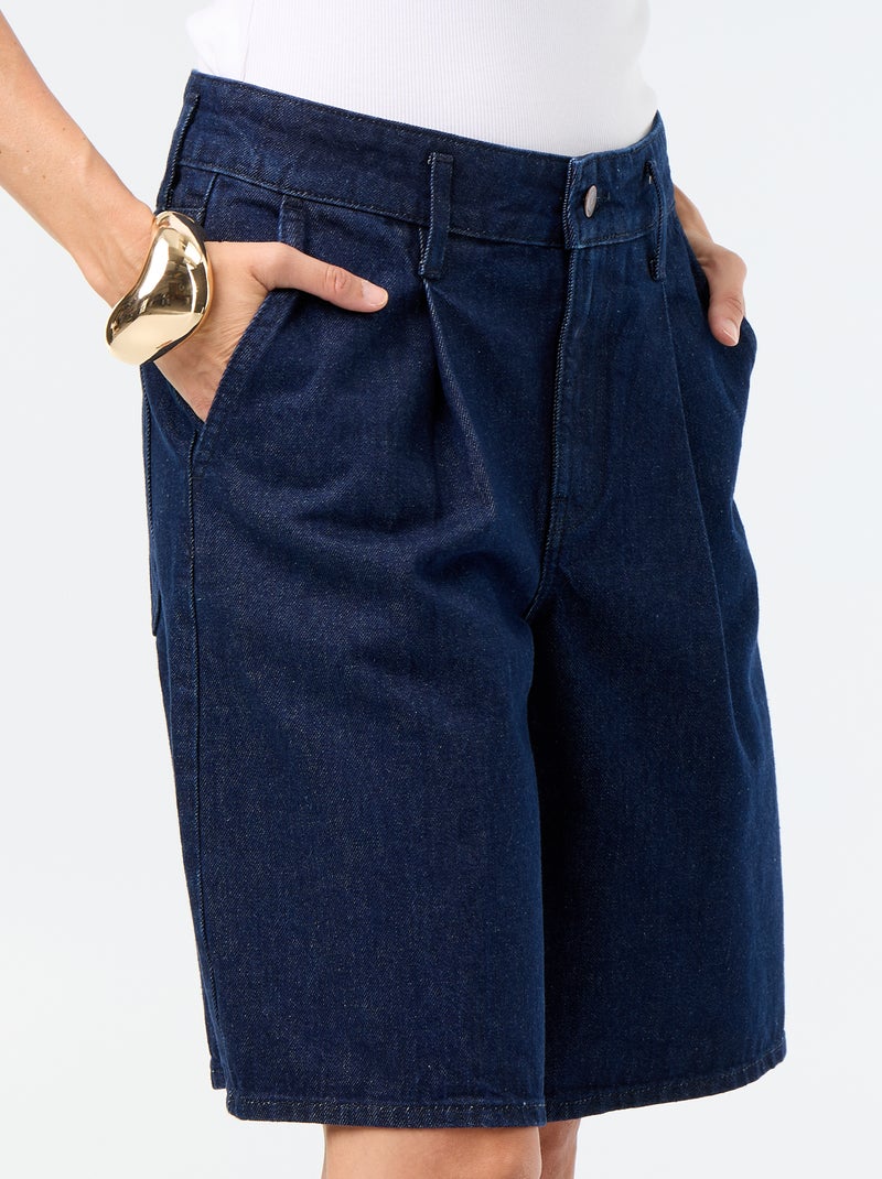 Bermuda in denim taglio al ginocchio Blu - Kiabi