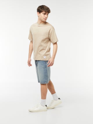 Bermuda in denim taglio baggy