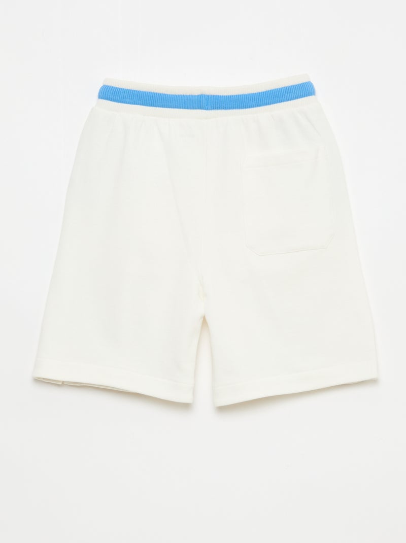 Bermuda in felpa Bianco - Kiabi