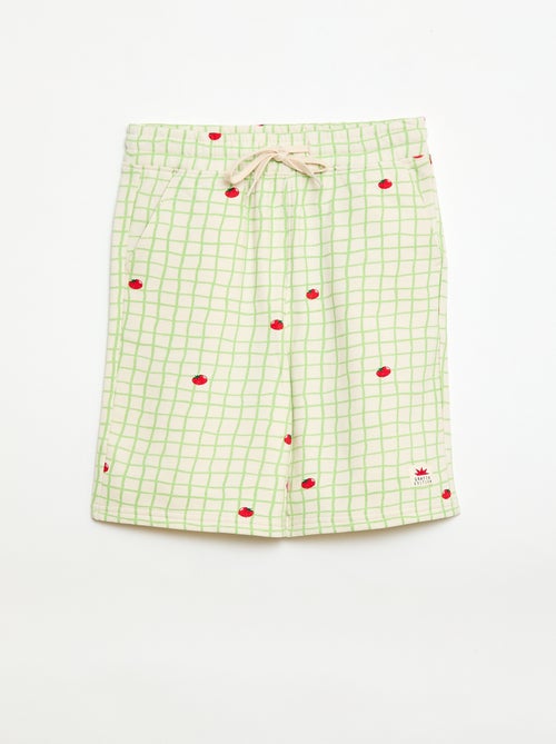 Bermuda in felpa con motivo e 2 tasche - Kiabi