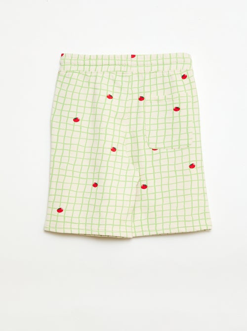 Bermuda in felpa con motivo e 2 tasche - Kiabi