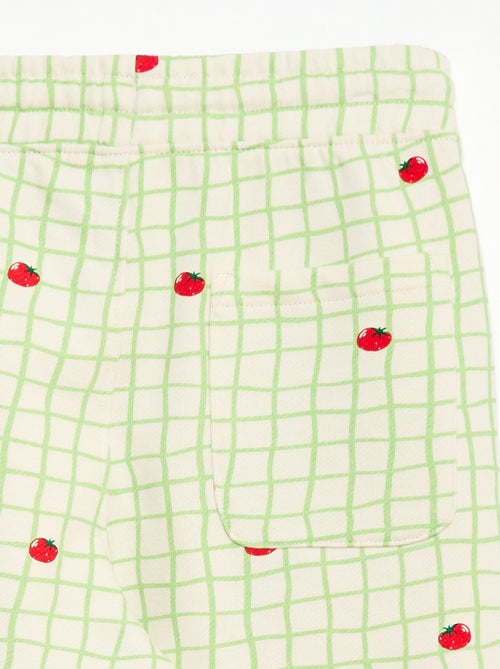 Bermuda in felpa con motivo e 2 tasche - Kiabi