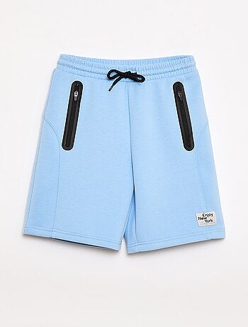 Bermuda in felpa con tasche zippate